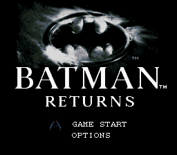 Batman Returns (Japan) Title Screen
